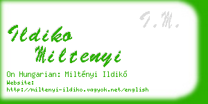 ildiko miltenyi business card