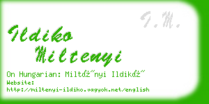 ildiko miltenyi business card